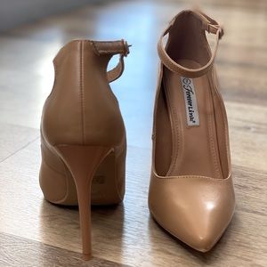 Beige Strappy Heels